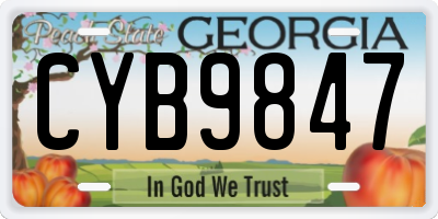 GA license plate CYB9847