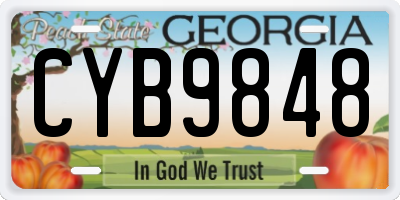 GA license plate CYB9848