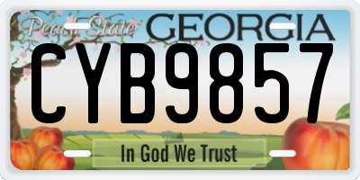 GA license plate CYB9857
