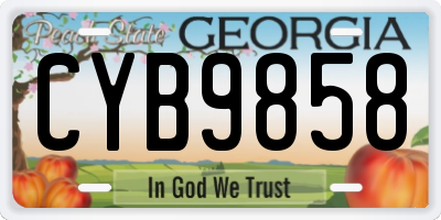 GA license plate CYB9858