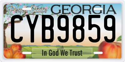 GA license plate CYB9859