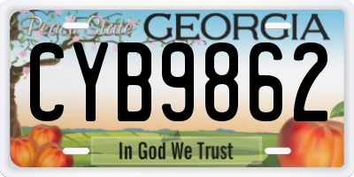 GA license plate CYB9862