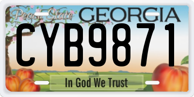 GA license plate CYB9871