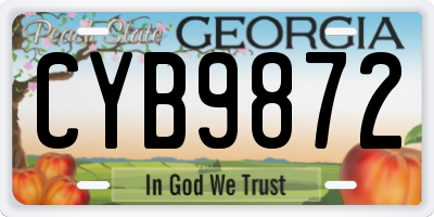 GA license plate CYB9872