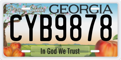 GA license plate CYB9878