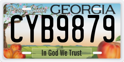GA license plate CYB9879