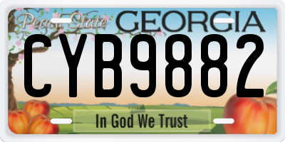 GA license plate CYB9882