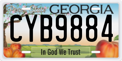 GA license plate CYB9884