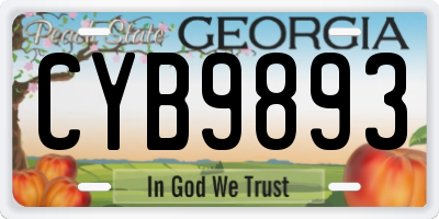 GA license plate CYB9893