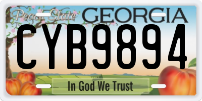 GA license plate CYB9894