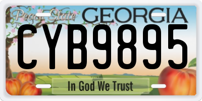 GA license plate CYB9895