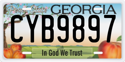GA license plate CYB9897
