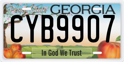 GA license plate CYB9907