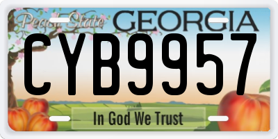 GA license plate CYB9957