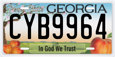 GA license plate CYB9964