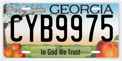 GA license plate CYB9975