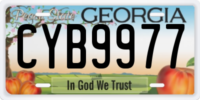 GA license plate CYB9977