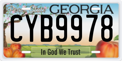 GA license plate CYB9978