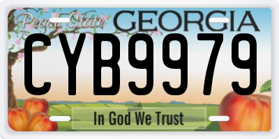 GA license plate CYB9979