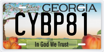 GA license plate CYBP81