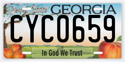 GA license plate CYC0659