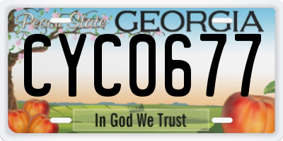 GA license plate CYC0677