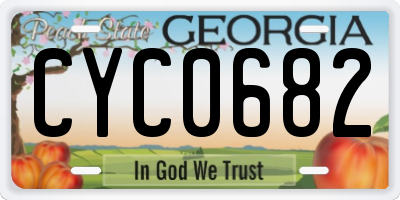 GA license plate CYC0682