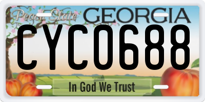 GA license plate CYC0688