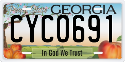 GA license plate CYC0691