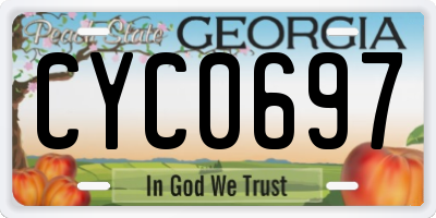 GA license plate CYC0697