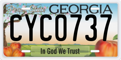 GA license plate CYC0737