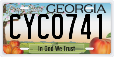 GA license plate CYC0741