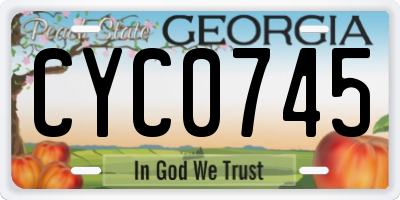 GA license plate CYC0745