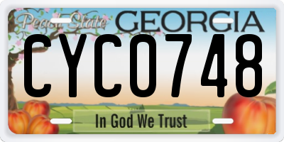 GA license plate CYC0748
