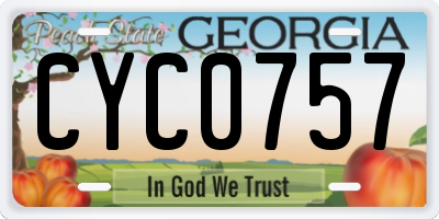 GA license plate CYC0757