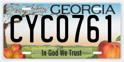 GA license plate CYC0761
