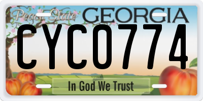 GA license plate CYC0774