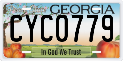 GA license plate CYC0779