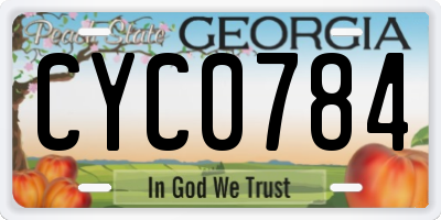 GA license plate CYC0784