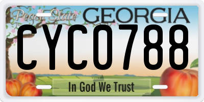 GA license plate CYC0788