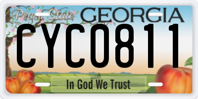 GA license plate CYC0811