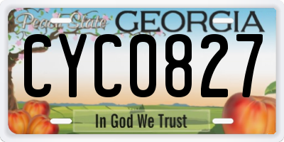 GA license plate CYC0827