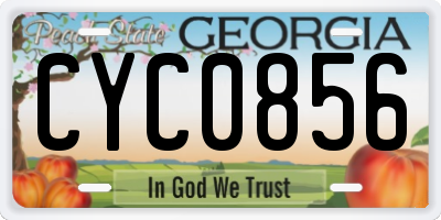 GA license plate CYC0856