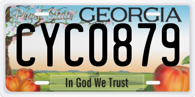 GA license plate CYC0879