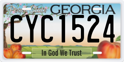 GA license plate CYC1524