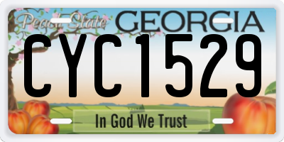 GA license plate CYC1529