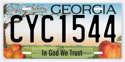 GA license plate CYC1544
