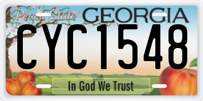 GA license plate CYC1548