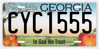 GA license plate CYC1555