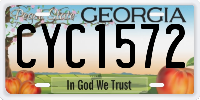 GA license plate CYC1572